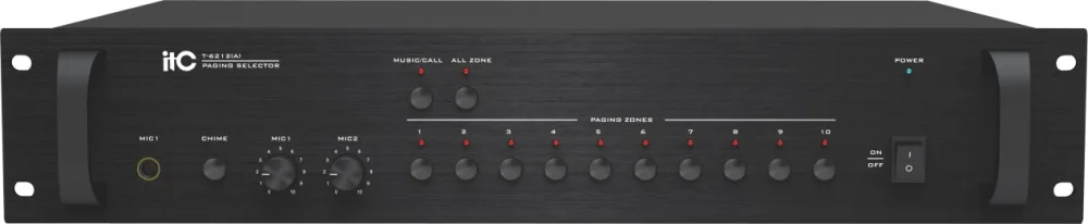 T-6212(A) 10 Zone Paging Controller with Speaker Selector